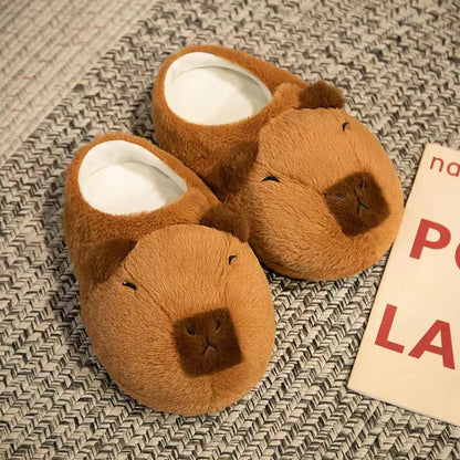 Cute Cartoon Capybara Cotton Slippers