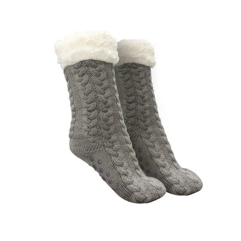 Winter Plush Anti non slip Grip Soft  Floor Sock