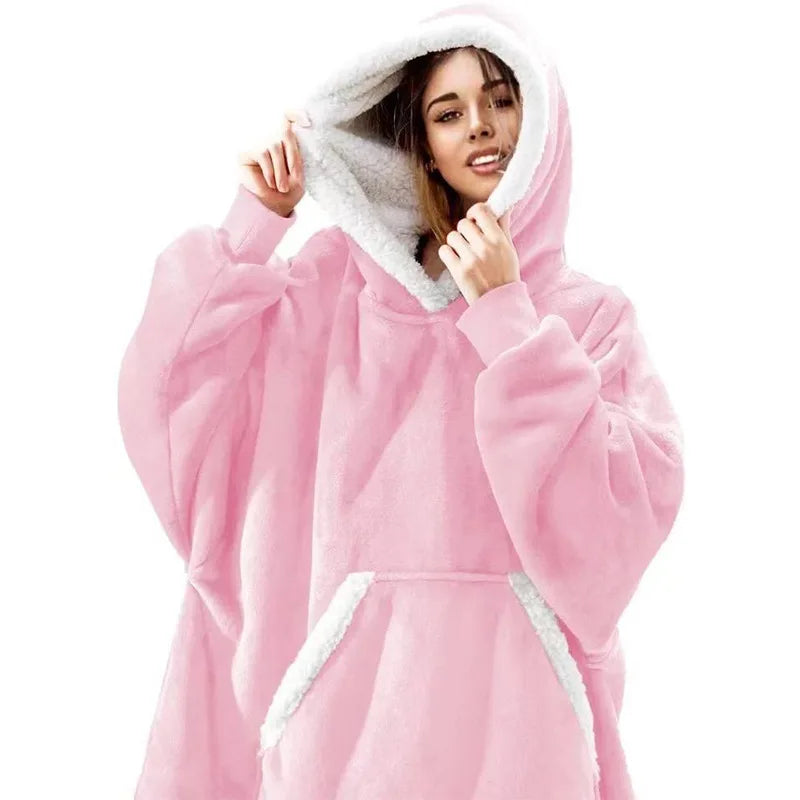 Hoodie Blanket Women Oversized Fleece Hoodie