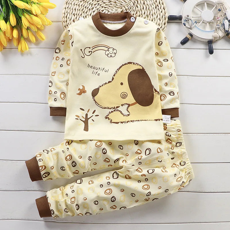 Kids’ Cartoon Cotton Pajama Set