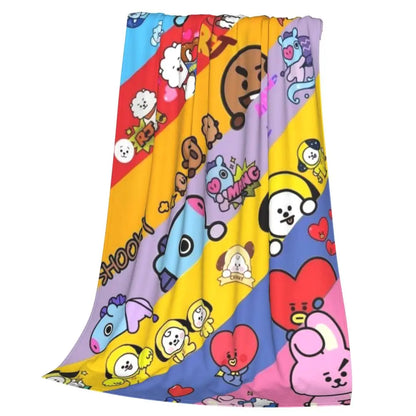 BTS21 Plush Flannel Blanket