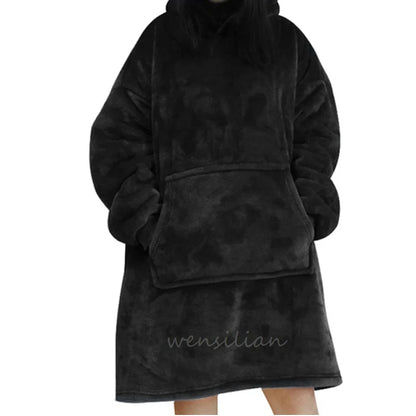 Hoodie Blanket Women Oversized Fleece Hoodie