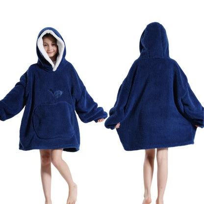 Winter Oversized Wearable Blanket Hoodie