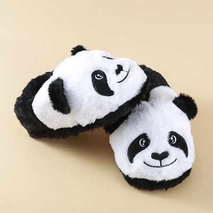 LITTLE kids panda design slip on slides indoor slippers winter shoes