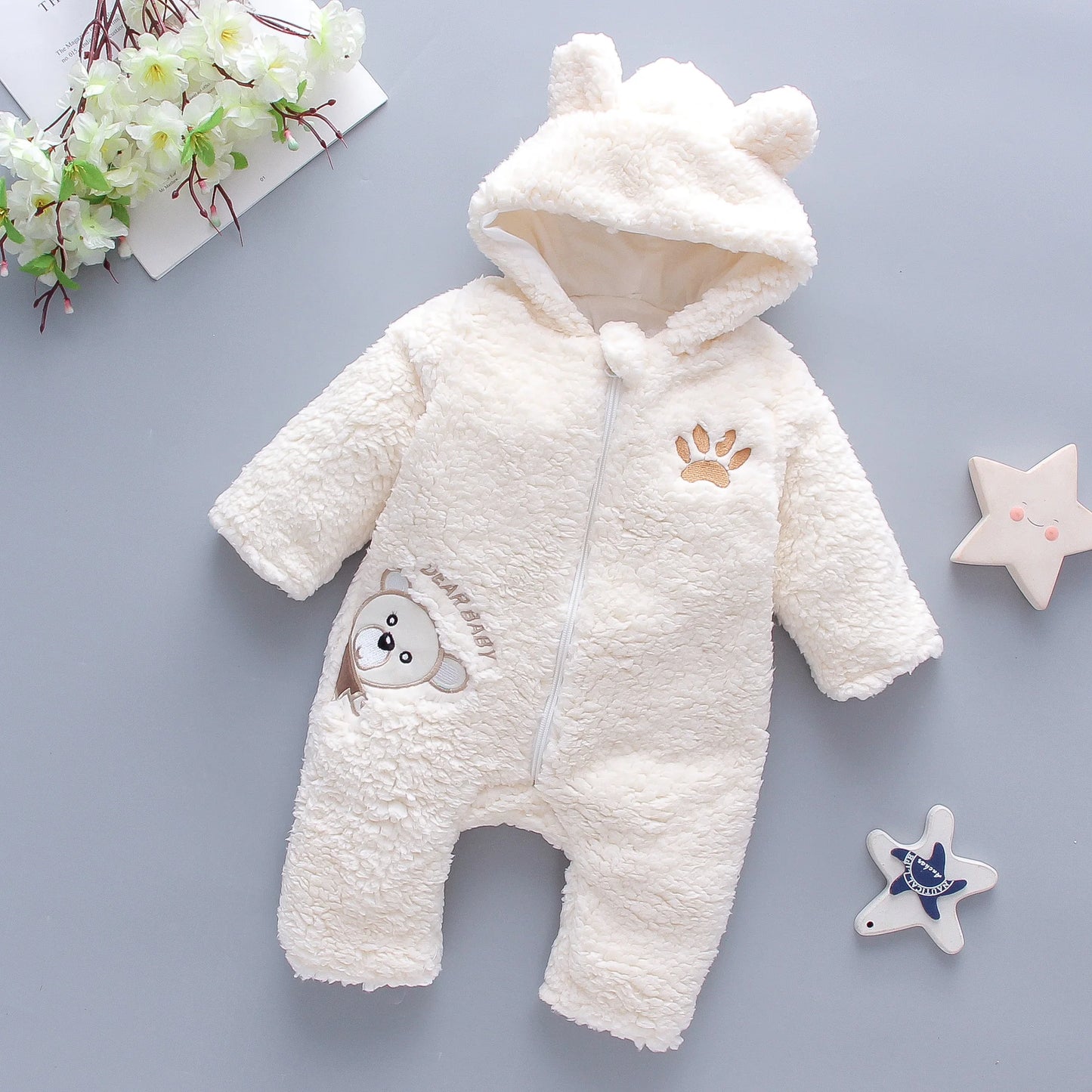 Baby Winter Fleece Romper