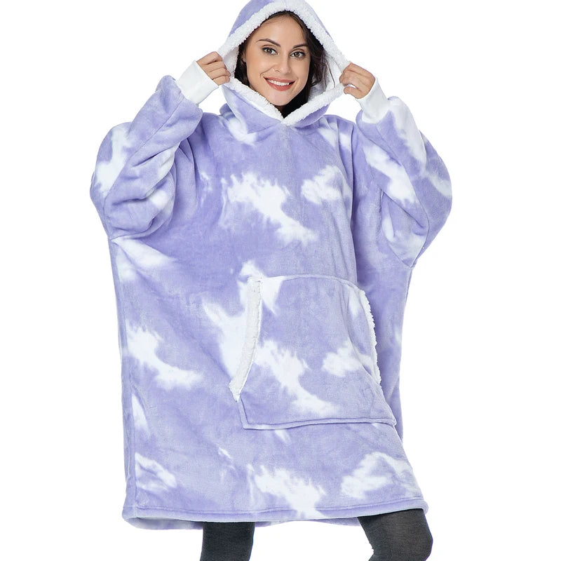 Hoodie Blanket Women Oversized Fleece Hoodie