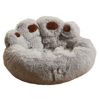 Luxury Dog Bed Paw Shape Plush Dog Mat Bed