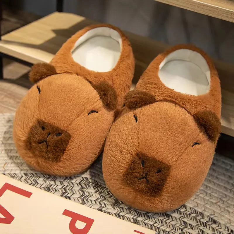 Cute Cartoon Capybara Cotton Slippers