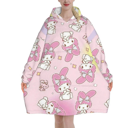 My Melody And Kuromi Blanket Hoodie