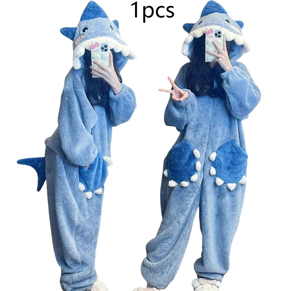 Cute Shark Onesie with Slippers