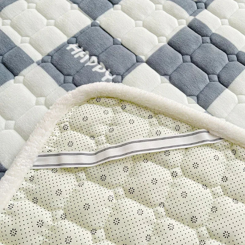 Soft Quilted Velvet Mattress Topper