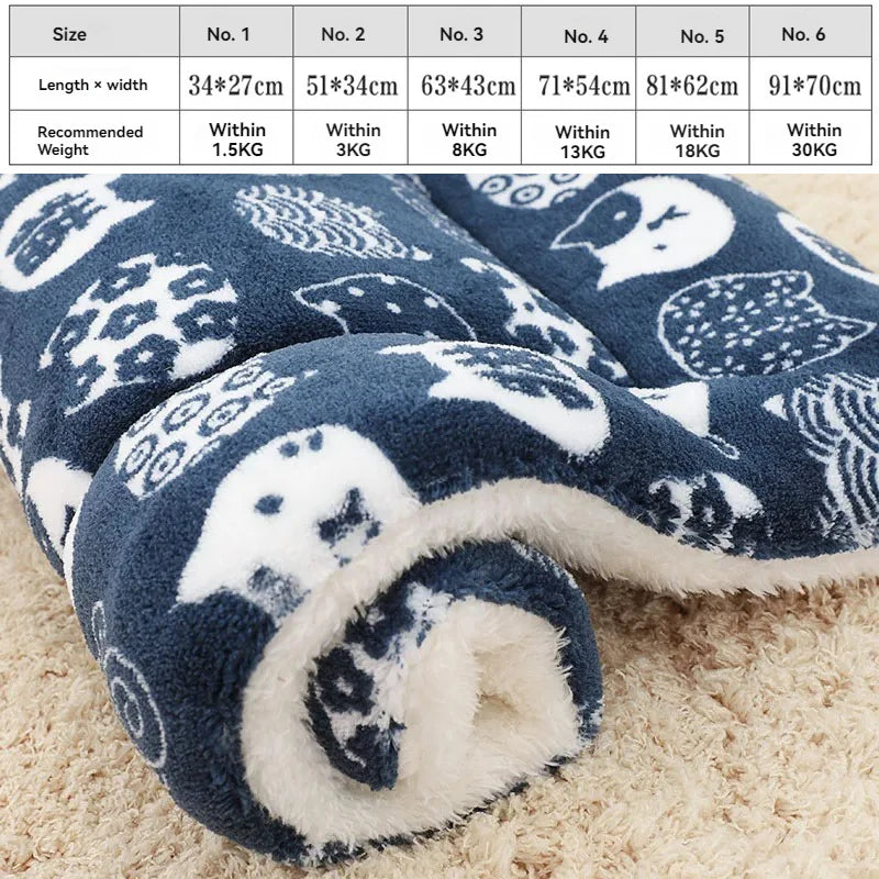 Soft Flannel Pet Mat dog Bed