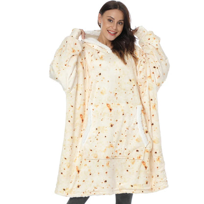 Hoodie Blanket Women Oversized Fleece Hoodie