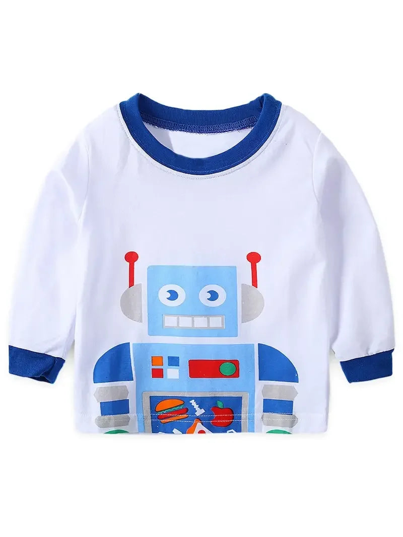 2-Piece Kids’ Robot Pajama Set