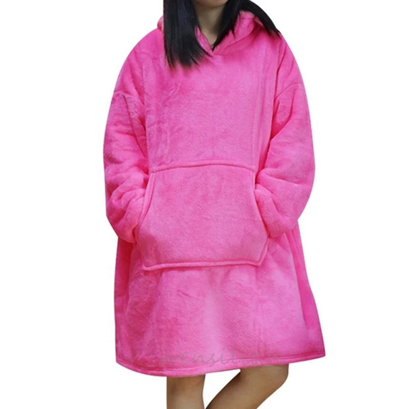 Hoodie Blanket Women Oversized Fleece Hoodie