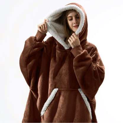 Hoodie Blanket Women Oversized Fleece Hoodie