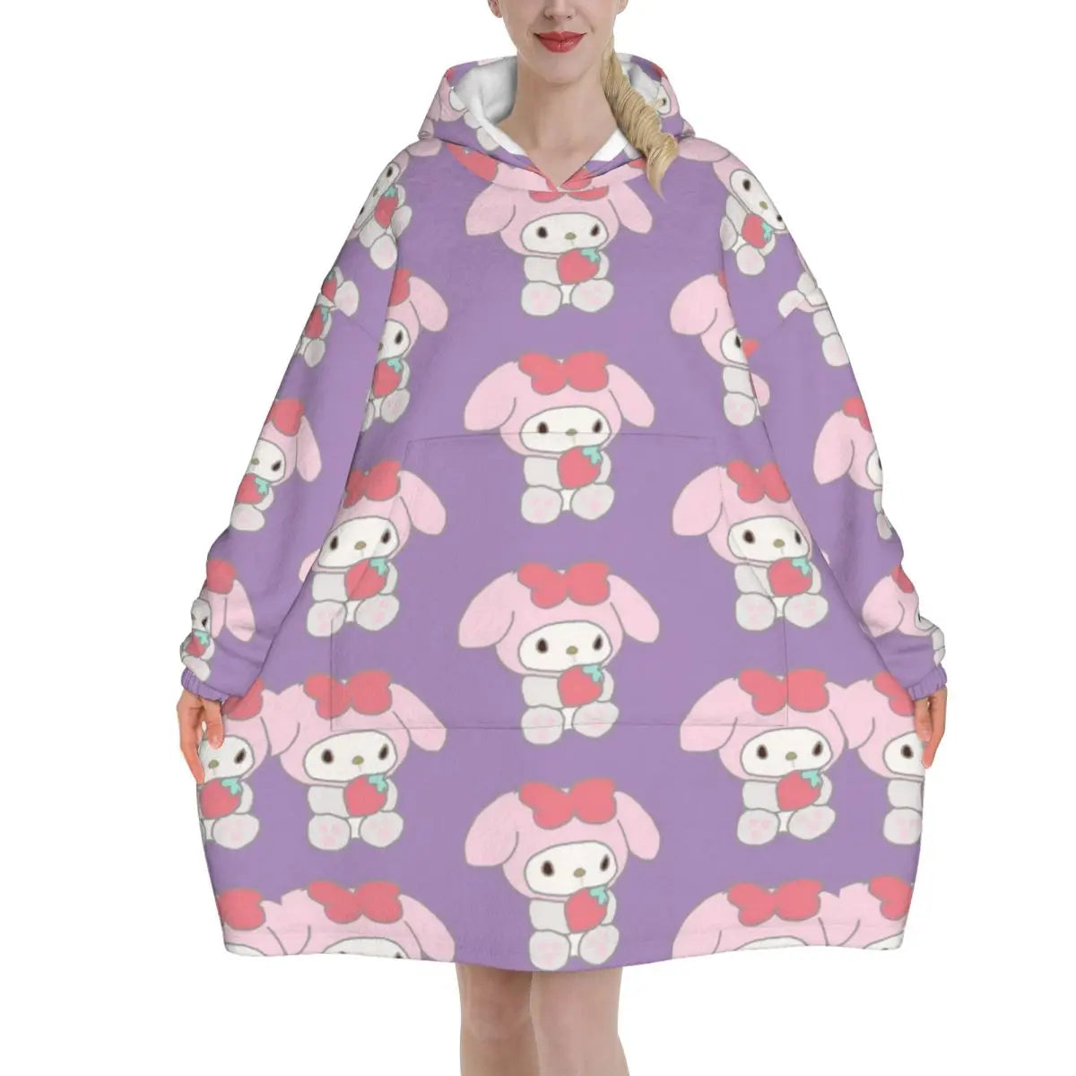 My Melody And Kuromi Blanket Hoodie