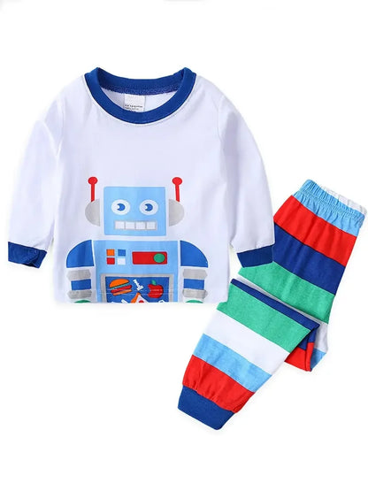 2-Piece Kids’ Robot Pajama Set