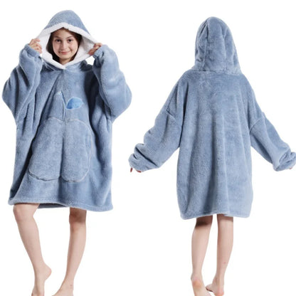 Winter Oversized Wearable Blanket Hoodie