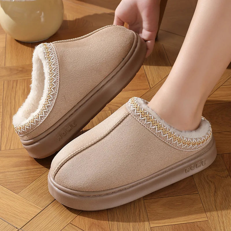 Shoes for Men Platform Fluffy Slippers