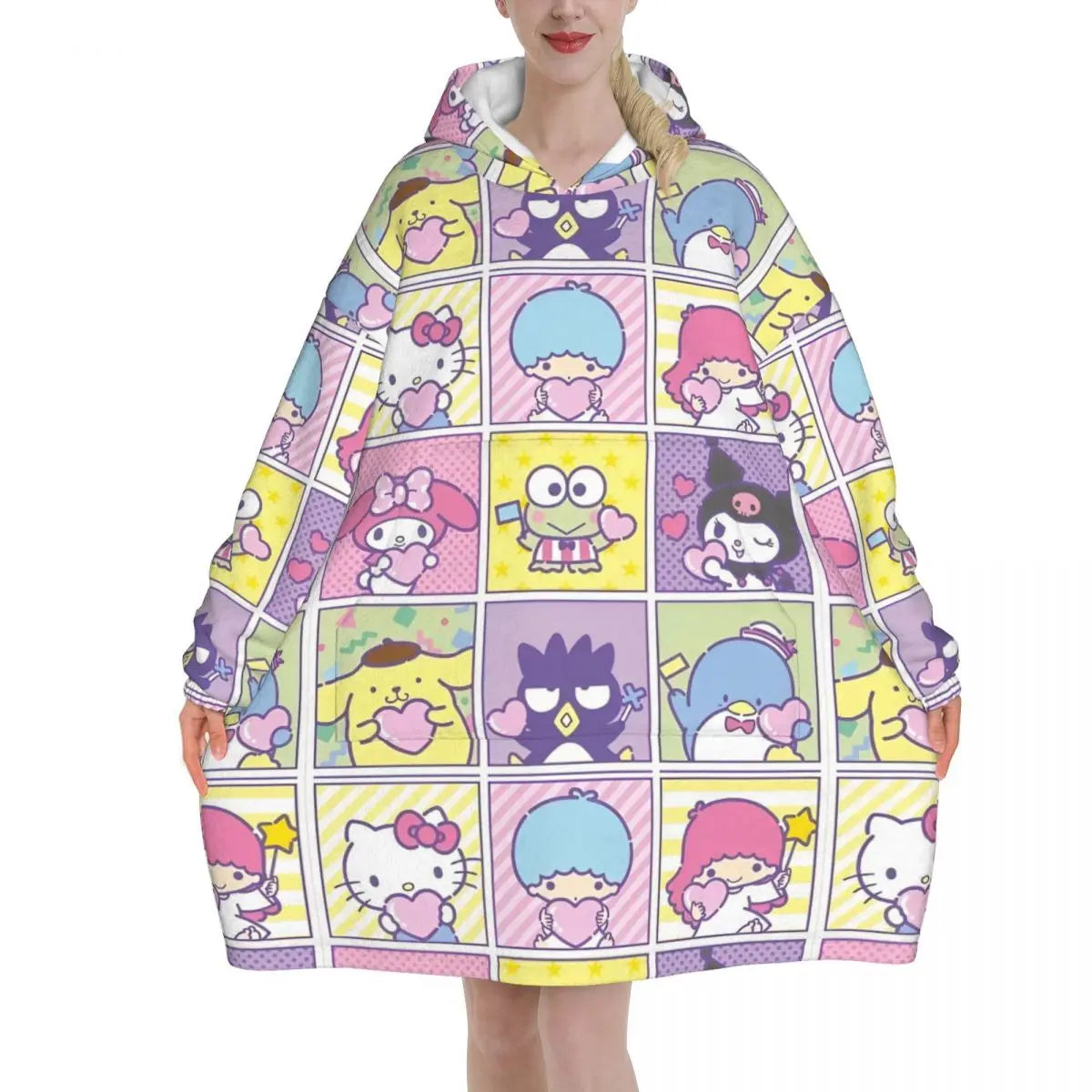 My Melody And Kuromi Blanket Hoodie