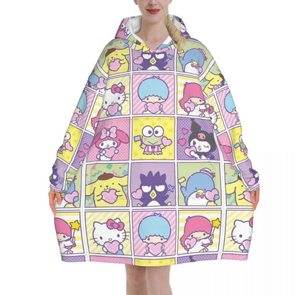 My Melody And Kuromi Blanket Hoodie