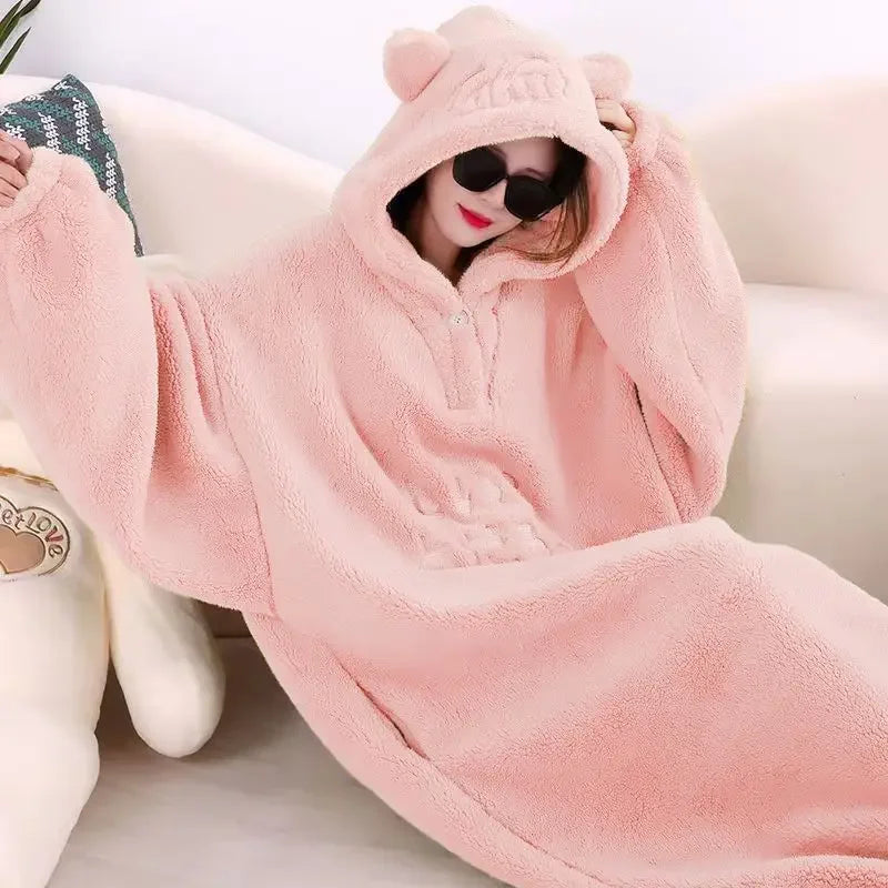 WASART Hooded Blanket with Sleeves.