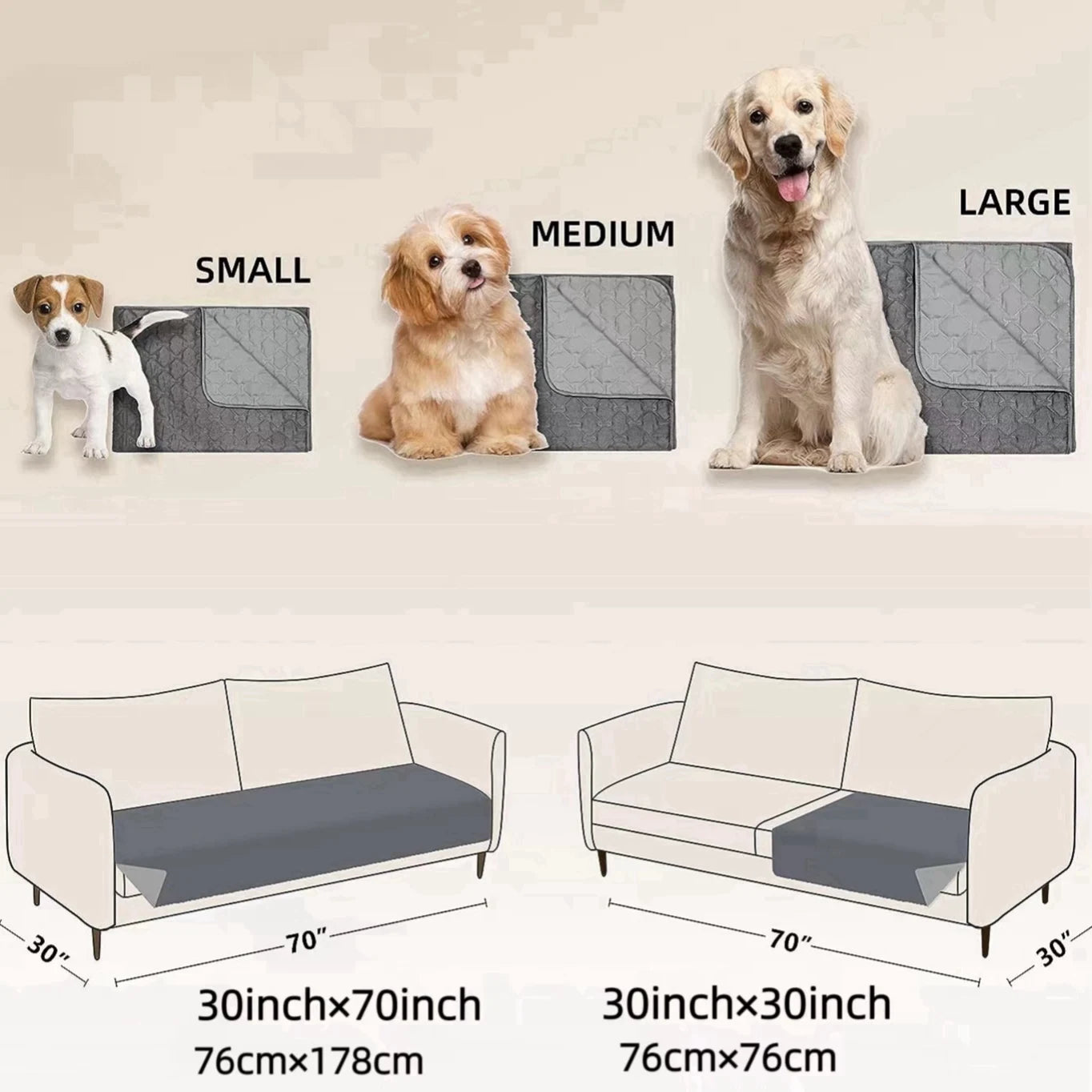 Extra Large Double-Faced 100% Waterproof Dog Bed