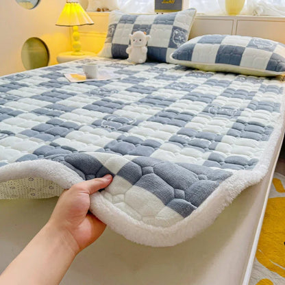 Soft Quilted Velvet Mattress Topper