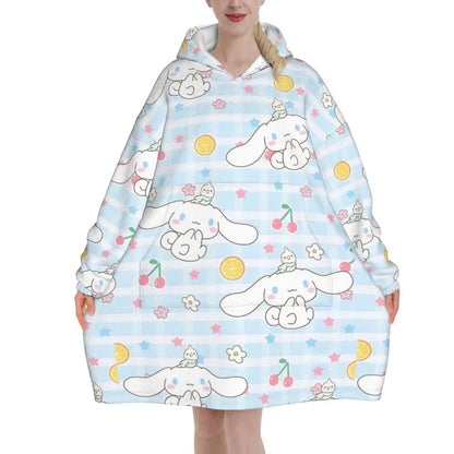 My Melody And Kuromi Blanket Hoodie