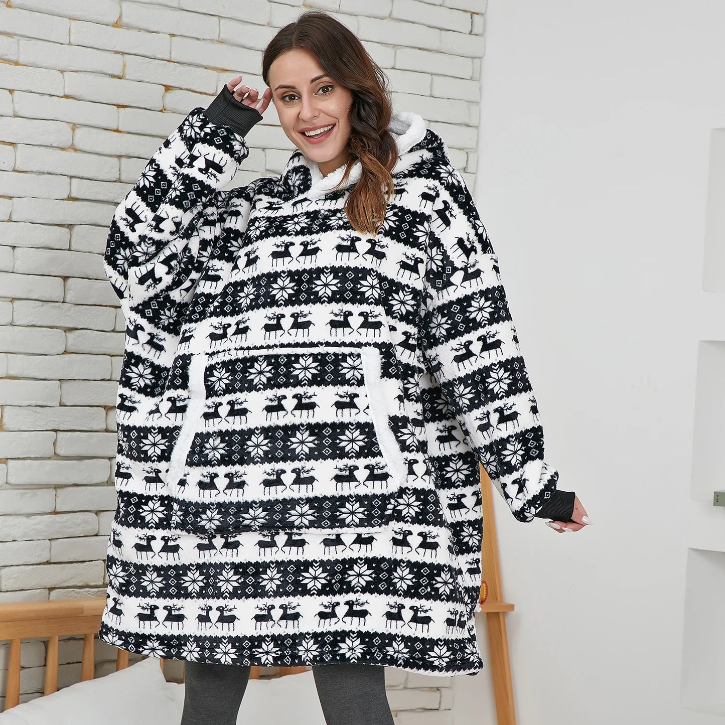 Hoodie Blanket Women Oversized Fleece Hoodie