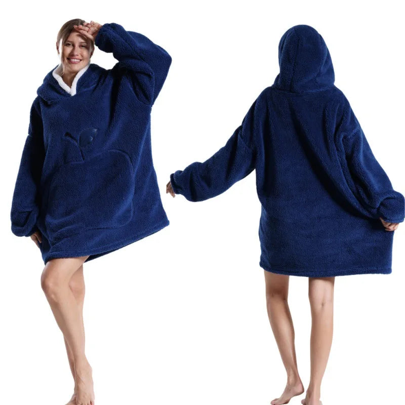 Winter Oversized Wearable Blanket Hoodie