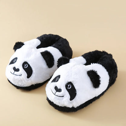 LITTLE kids panda design slip on slides indoor slippers winter shoes