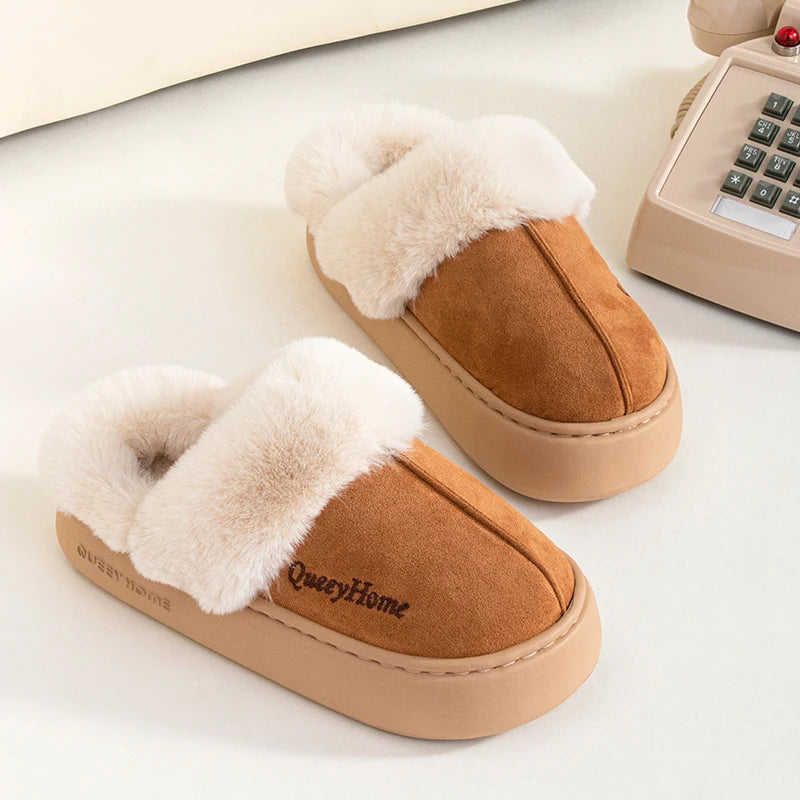 Queeyhome Winter Women Flat-Bottomed Plush