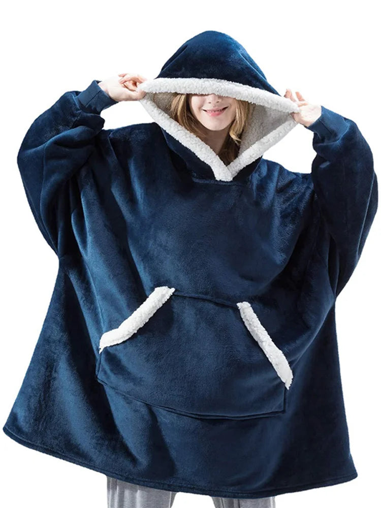 Hoodie Blanket Women Oversized Fleece Hoodie