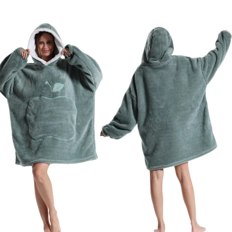 Winter Oversized Wearable Blanket Hoodie