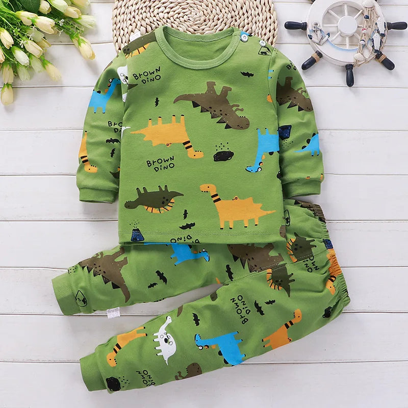 Kids’ Cartoon Cotton Pajama Set