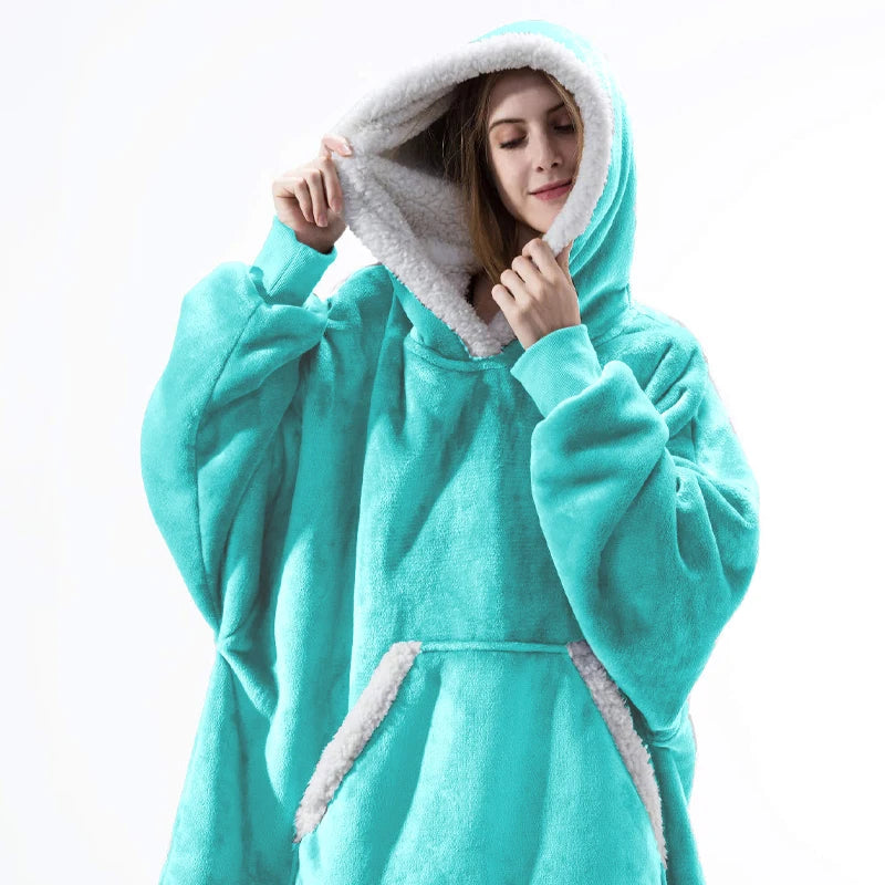 Hoodie Blanket Women Oversized Fleece Hoodie