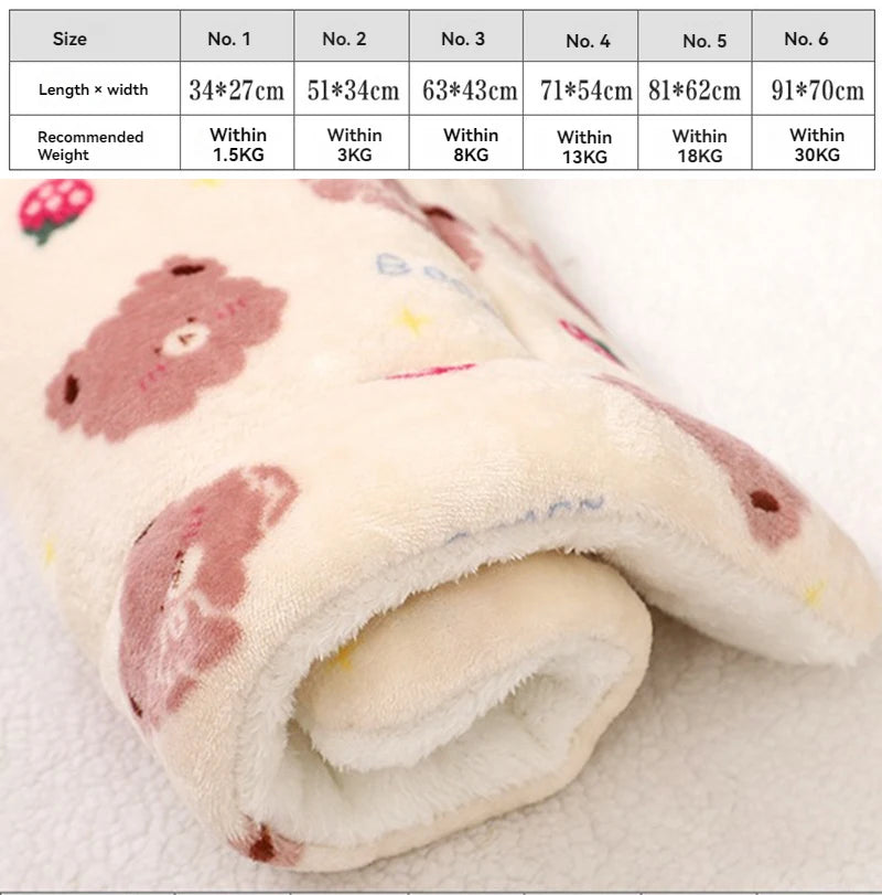 Soft Flannel Pet Mat dog Bed