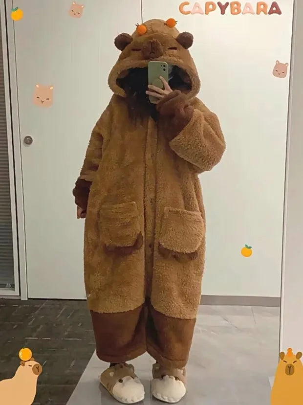 Winter Capybara Cosplay Costume