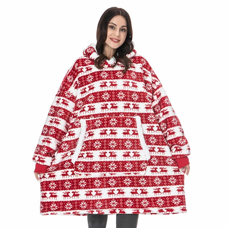 Hoodie Blanket Women Oversized Fleece Hoodie