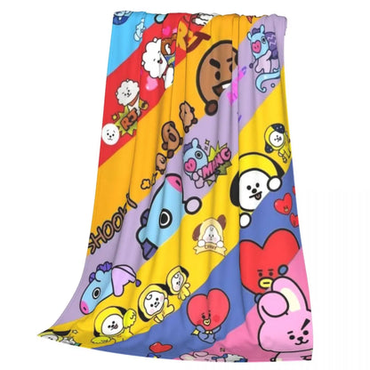 BTS21 Plush Flannel Blanket