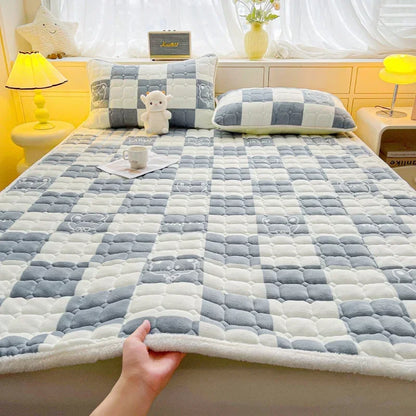 Soft Quilted Velvet Mattress Topper