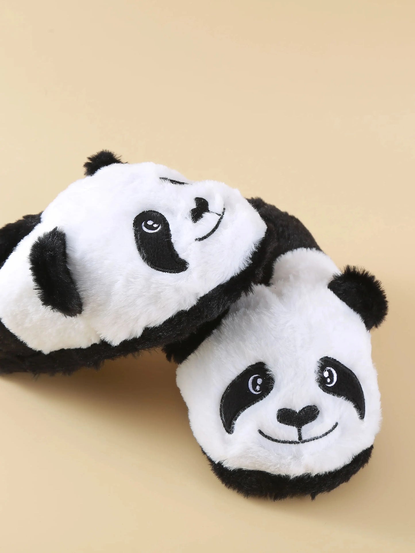 LITTLE kids panda design slip on slides indoor slippers winter shoes