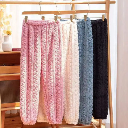 Coral Fleece Casual Sleep Bottoms