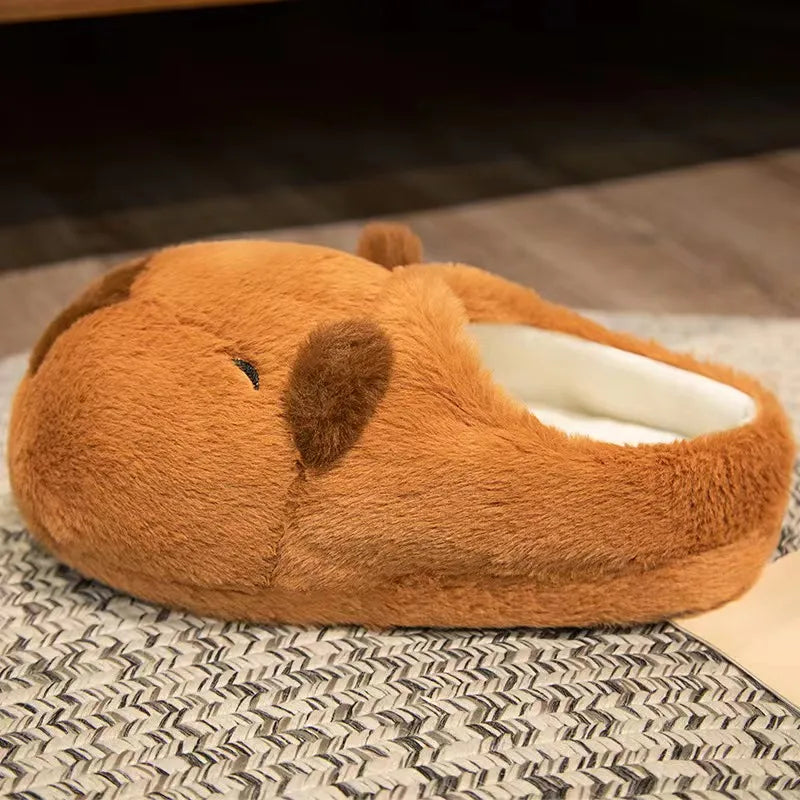 Cute Cartoon Capybara Cotton Slippers