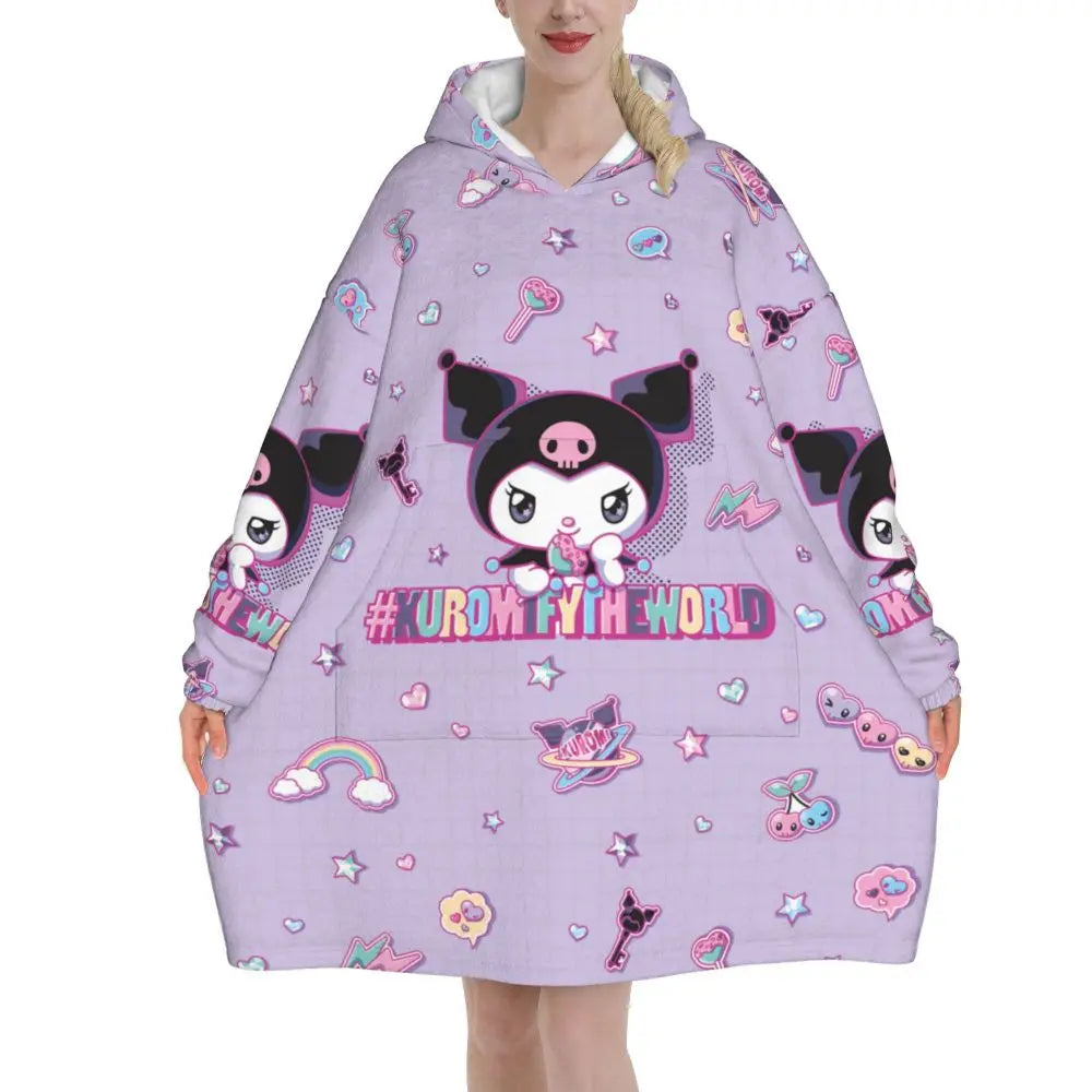 My Melody And Kuromi Blanket Hoodie