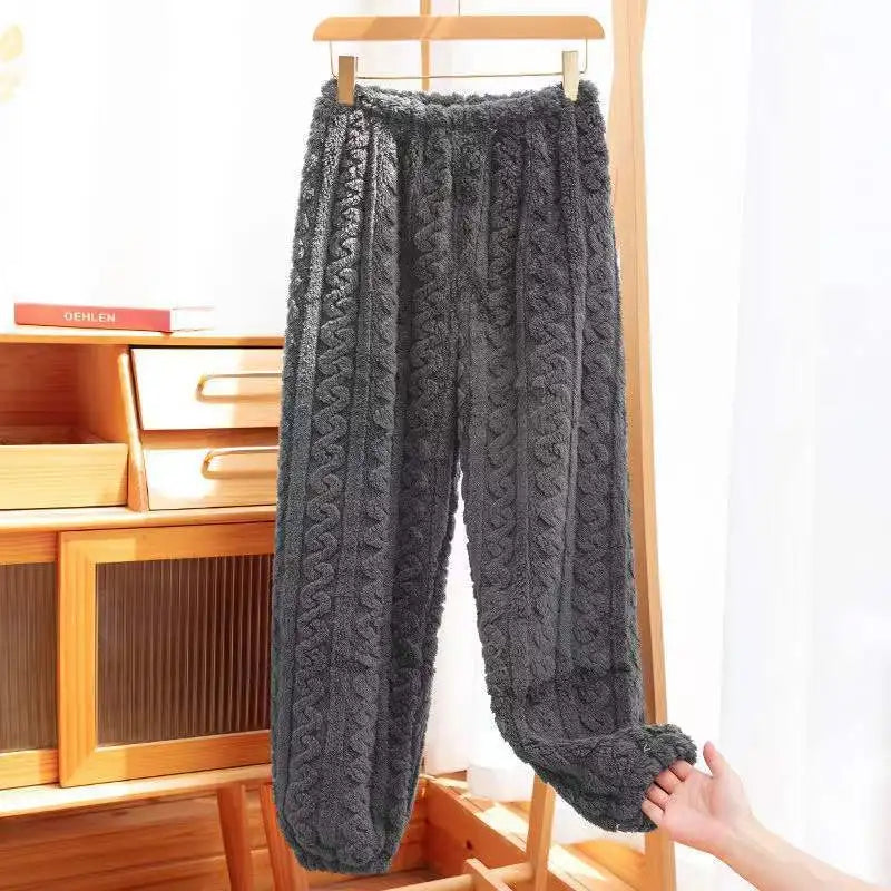 Coral Fleece Casual Sleep Bottoms