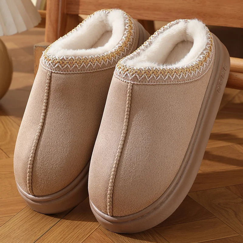 Shoes for Men Platform Fluffy Slippers