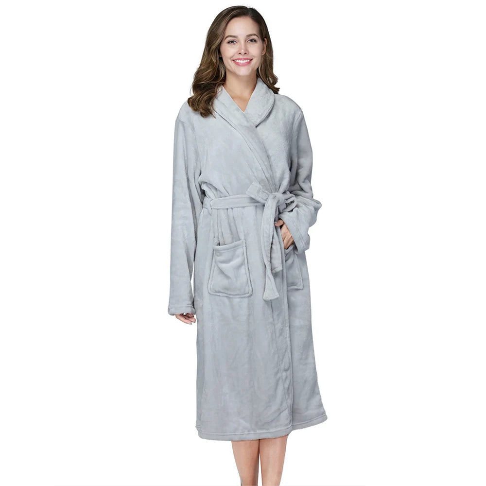 Women's Soft Long Sleeve Bathrobe